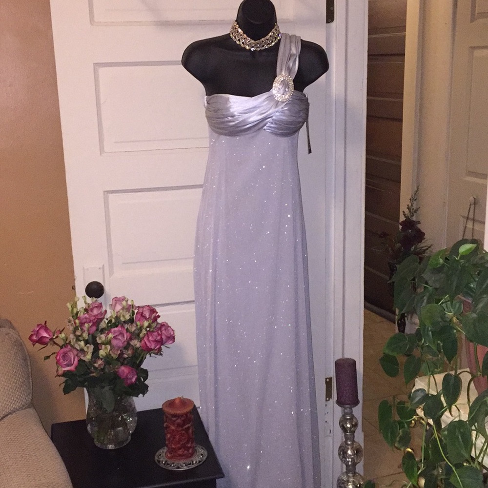One Shoulder Floor Length Gown